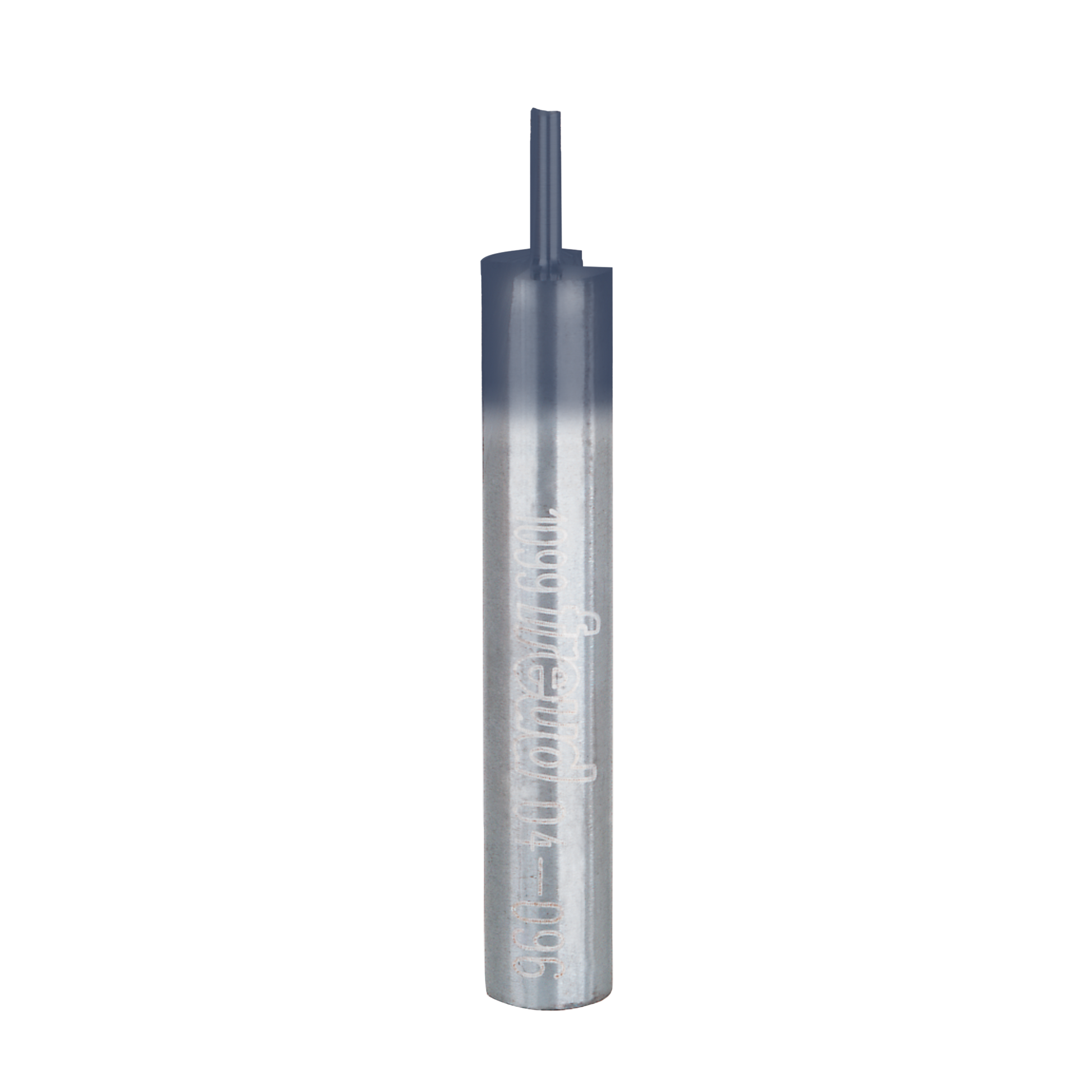 Freud 1/16" diameter double flute straight router bit with metal shaft and cutting flutes.