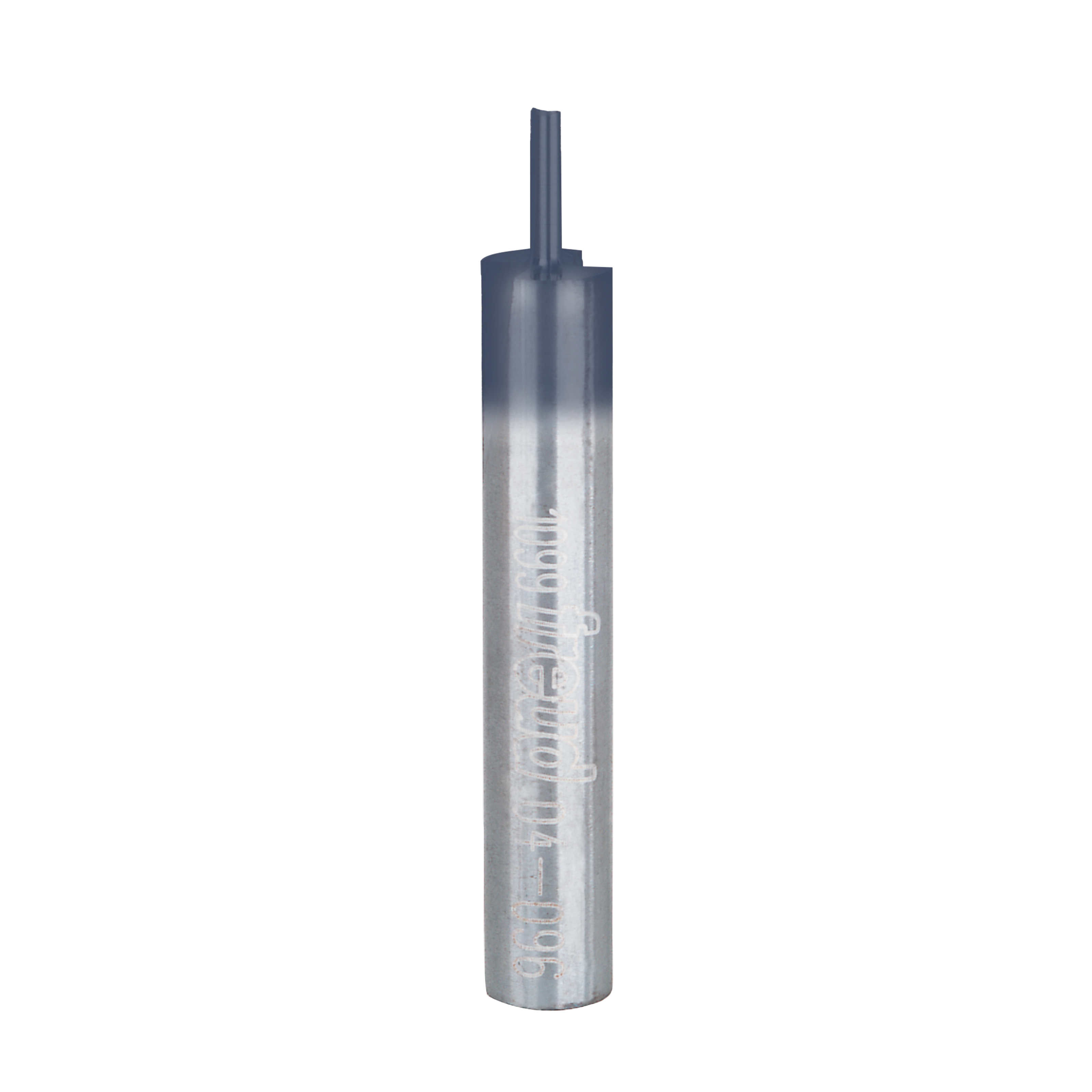 Freud 1/16" diameter double flute straight router bit with metal shaft and cutting flutes.