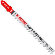Diablo bi-metal T-shank jig saw blade with 6 TPI teeth and red branded collar on white shaft.