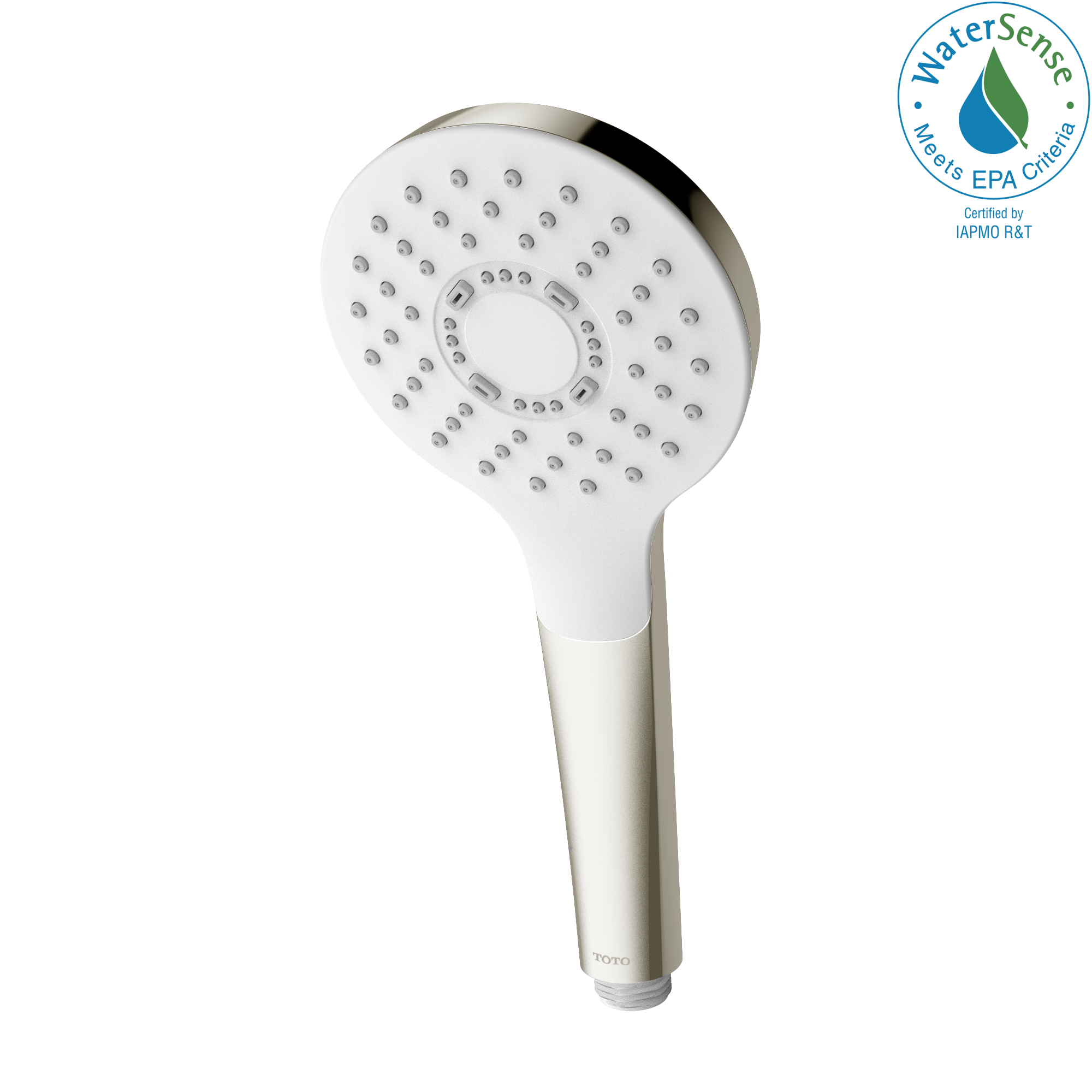 Toto G Series Round Single Spray 4 inch 1.75 GPM Handshower with COMFORT WAVE Technology, Brushed Nickel - TBW01009U4#BN