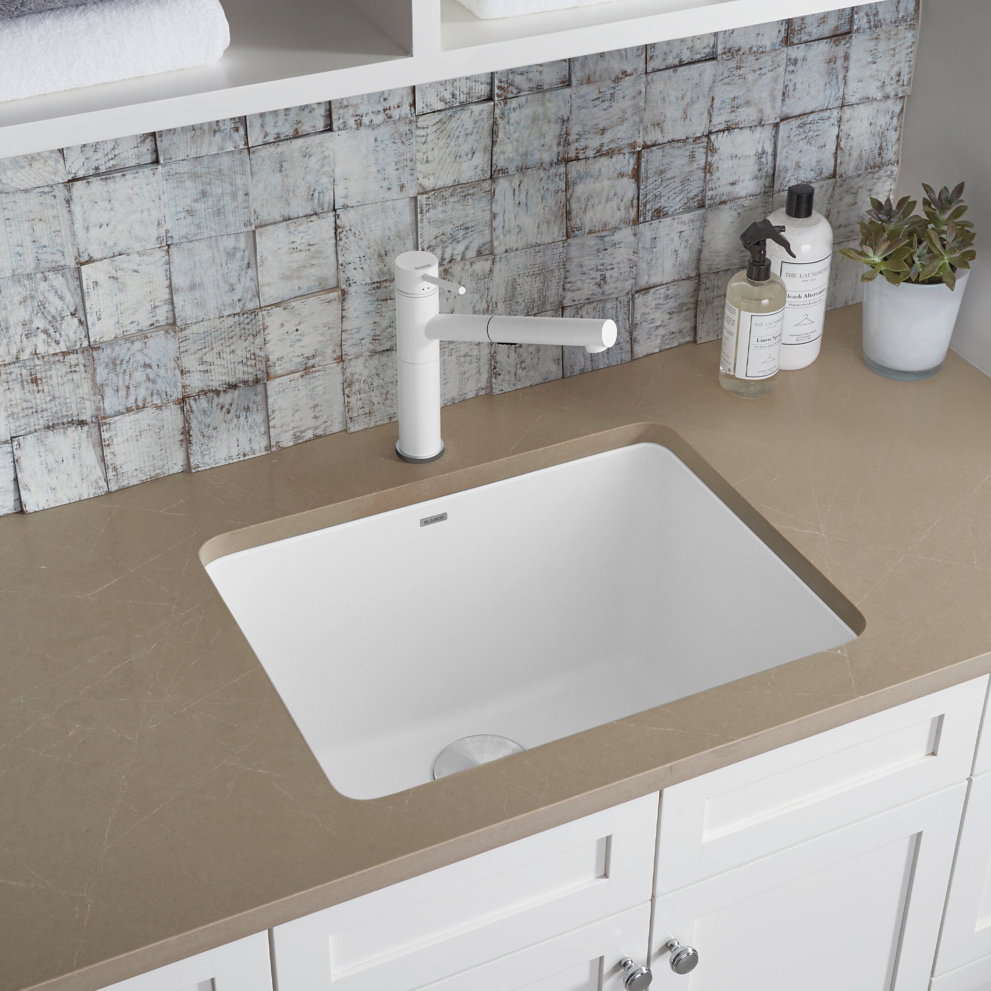 Blanco 401927 Liven Silgranit Laundry Sink: White
