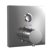 Toto Square Thermostatic Mixing Valve with One-Function Shower Trim, Polished Chrome - TBV02405U#CP