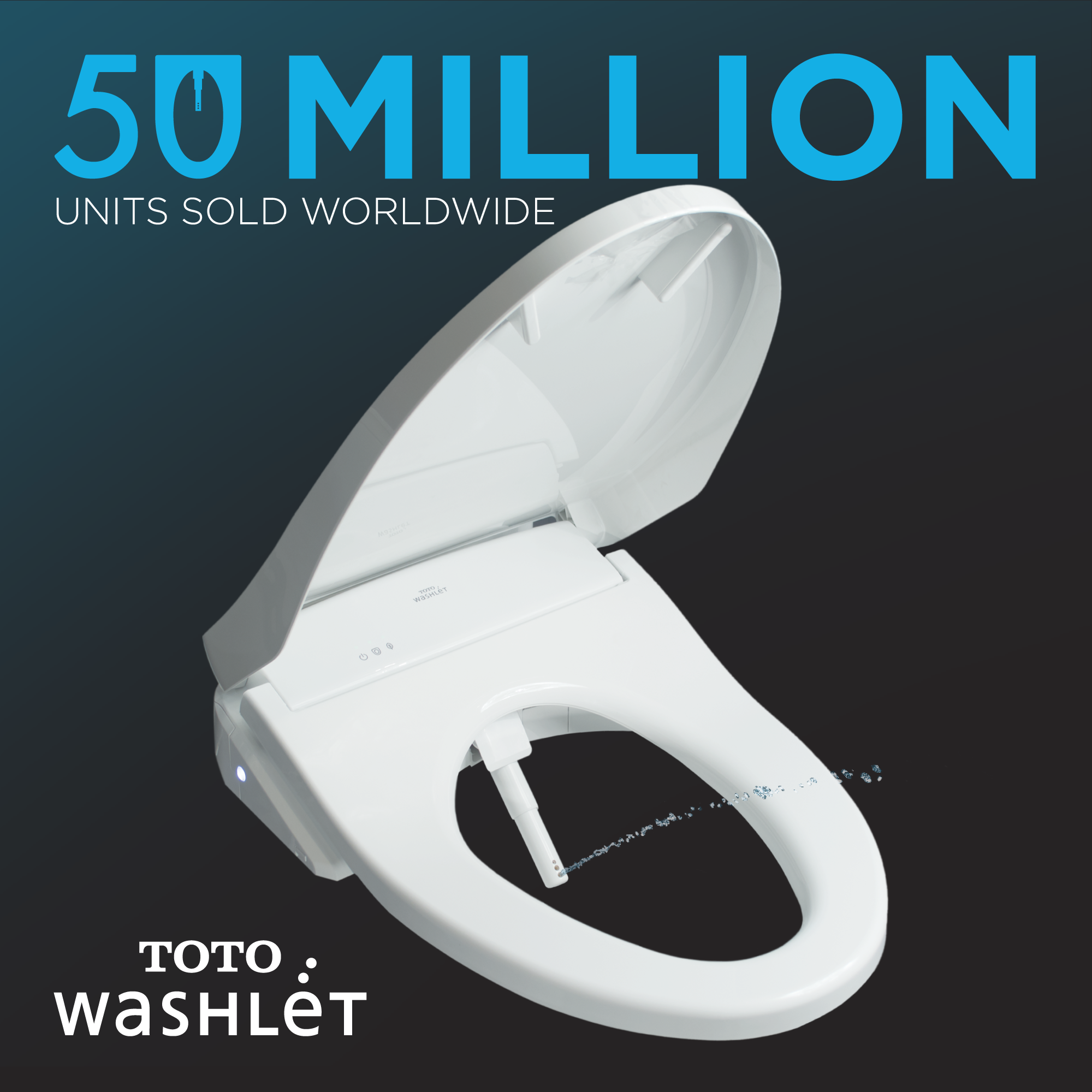 Toto SX Square Auto Flush Washlet+ Ready Electronic Bidet Toilet Seat with PREMIST in Cotton White