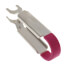 Sharkbite 1/2" disconnect tongs with gray metal body and pink rubber grip handle.