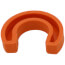 Orange plastic U-shaped disconnect clip with rounded ends for 3/4" plumbing connections.