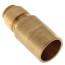 Brass push-fit plumbing reducer fitting with 1/2" and 1" connection ports.