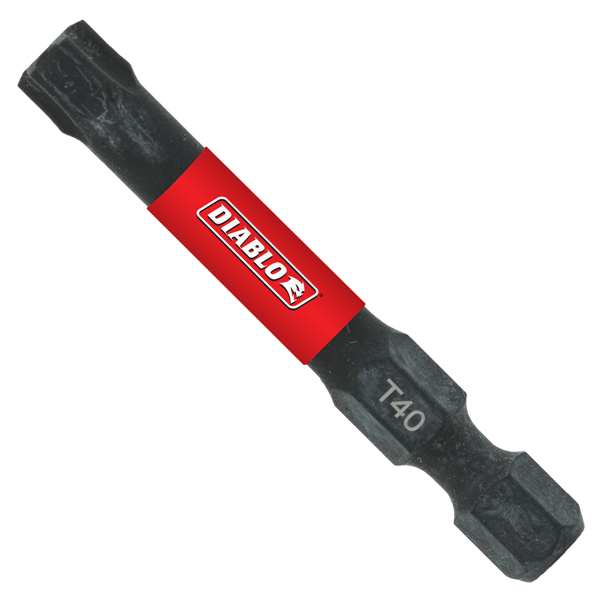 Black Diablo #40 Torx drive bit with red band and "T40" marking on shaft.