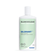 BlancoClean Daily+ Silgranit sink cleaner bottle with white cap and green liquid, 16 fl oz.