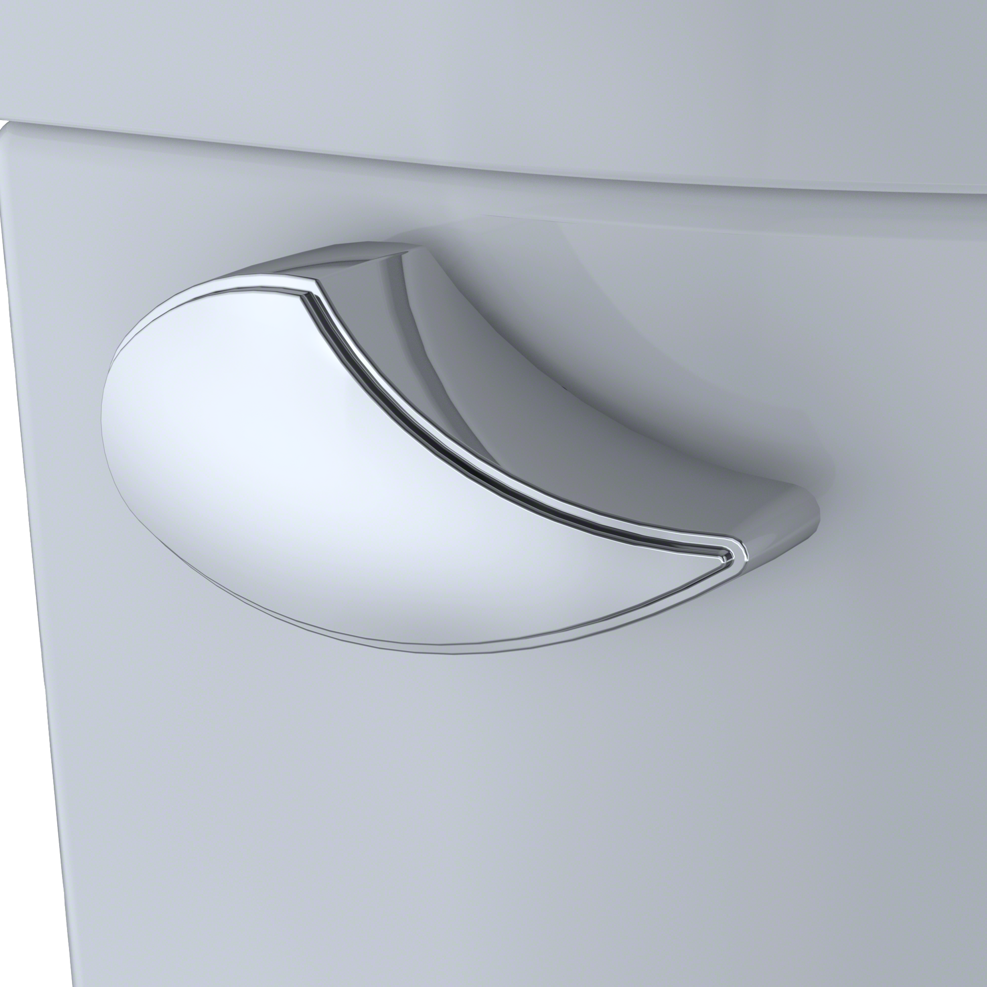 Sedona Beige elongated toilet bowl with curved rim and chrome trim detail, shown from above angle.