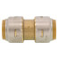 3/4" brass push coupling with three cylindrical connector sections and central coupling mechanism.