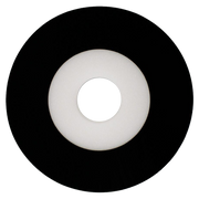 Round sanding backing pad with black outer ring, gray center layer, and center hole for attachment.