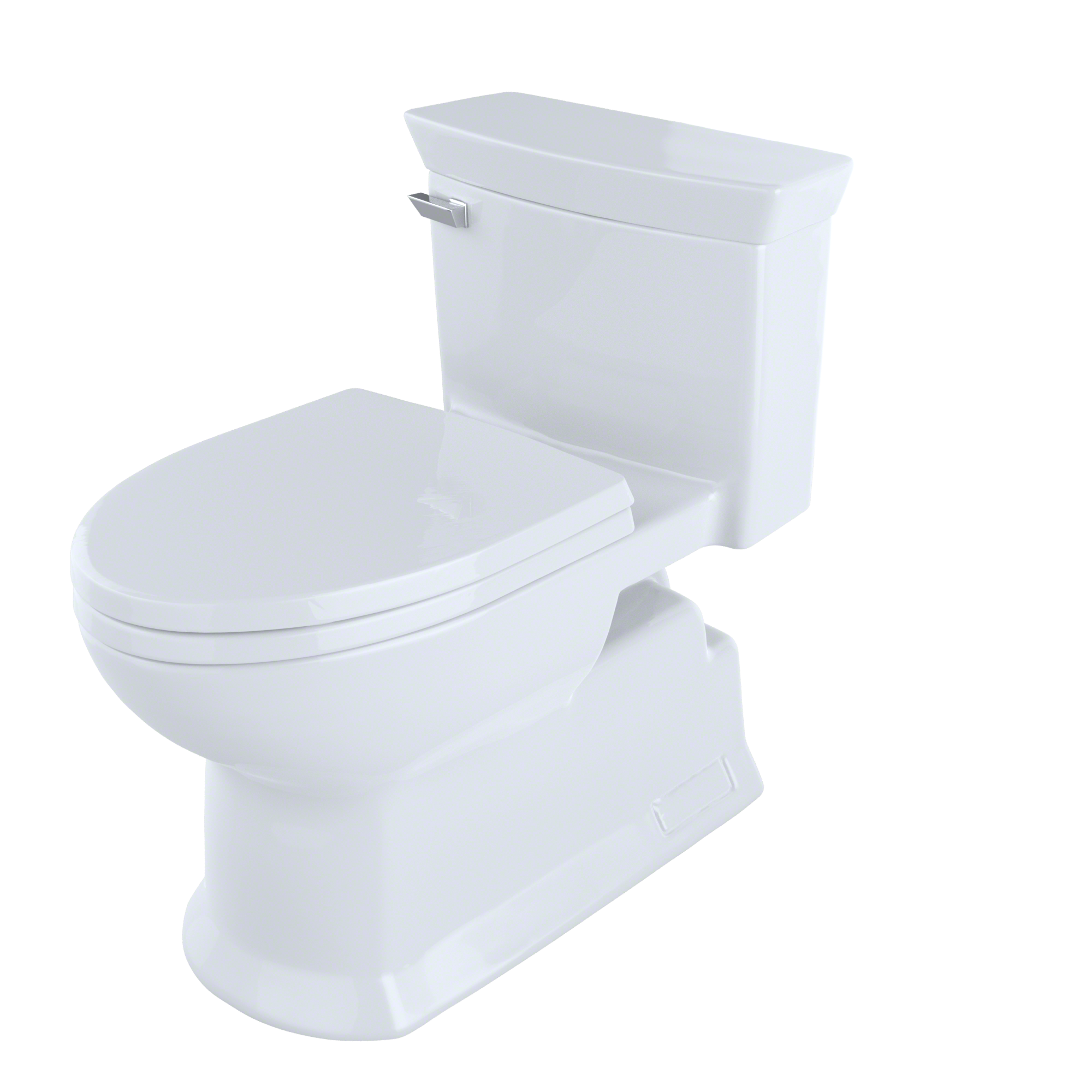 Toto Soiree One Piece Elongated Universal Height Toilet with CEFIONTECT 1.28 GPF with SS214 SoftClose Seat in Colonial White