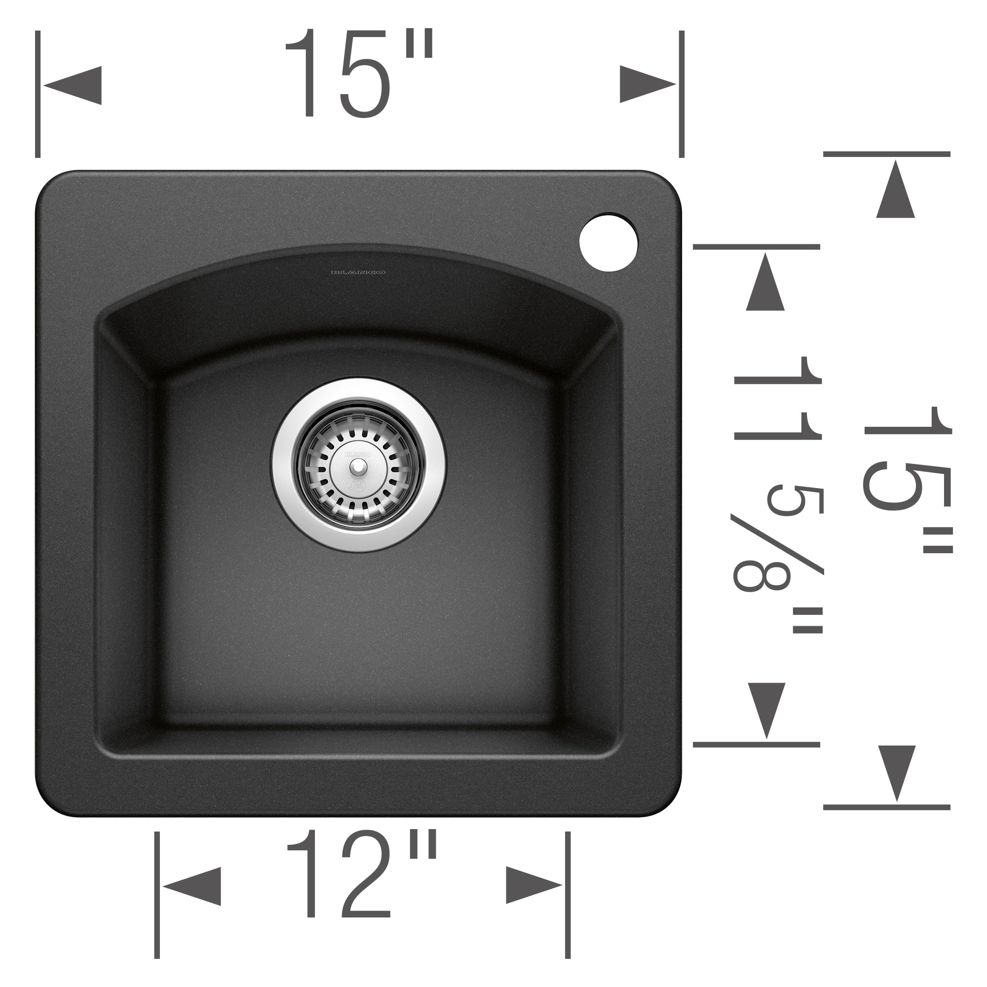 Blanco 440204 Diamond Bar Sink Silgranit II: Anthracite Drop In Kitchen Sink