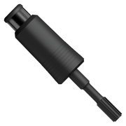 Black cylindrical adapter with spline connection at one end and SDS-Max drive at the other.