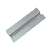 Two rectangular aluminum plates with a central channel, designed for heat transfer applications.