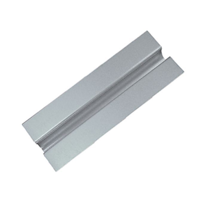 Two rectangular aluminum plates with a central channel, designed for heat transfer applications.