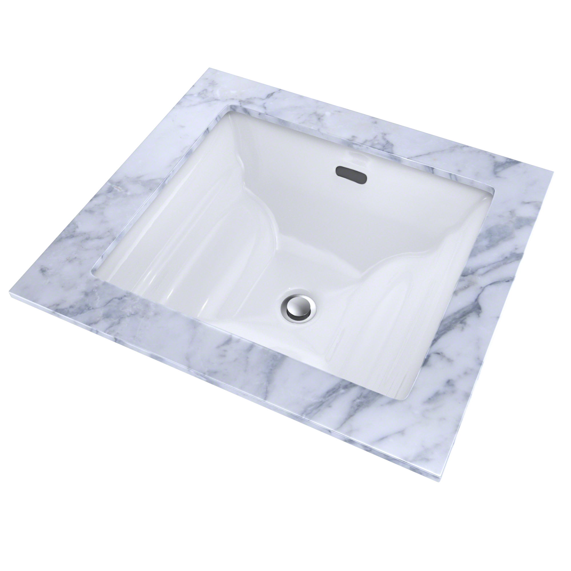 Toto Aimes Rectangular Undermount Bathroom Sink With CeFiONtect, Cotton White