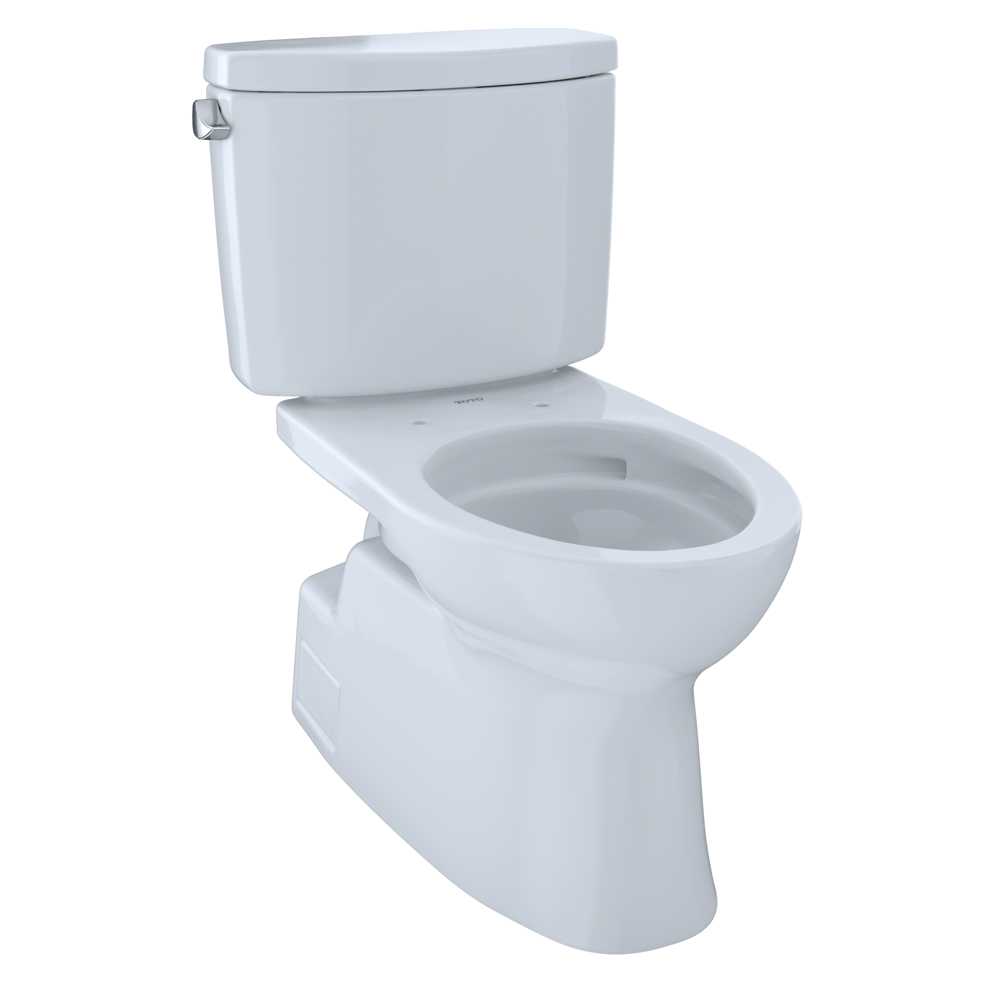 Toto Vespin II Two Piece Elongated Universal Height Toilet with CEFIONTECT 1.28 GPF Less Seat in Cotton White