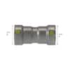 Viega MegaPressG 3/4" press coupling with stop, carbon steel with zinc-nickel coating.