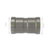 Viega 2" press coupling in carbon steel with zinc-nickel coating, cylindrical connector fitting.