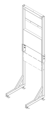 Viessmann boiler stand with vertical frame, horizontal support bars, and angled bracing legs for wall-mounted installation.
