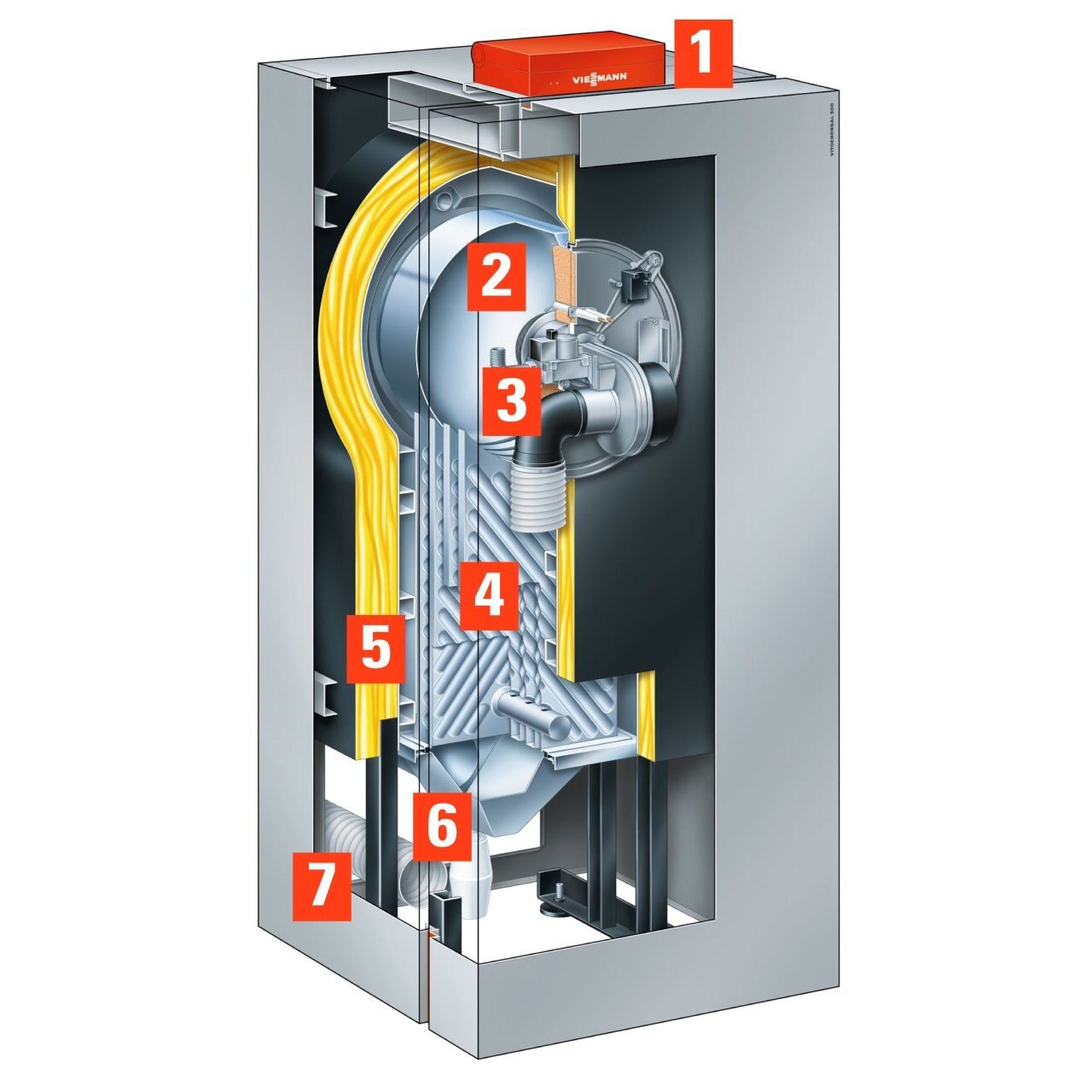 Viessmann CU3A-94 Vitocrossal 300 CU3A 94,000 BTU Gas Condensing Boiler
