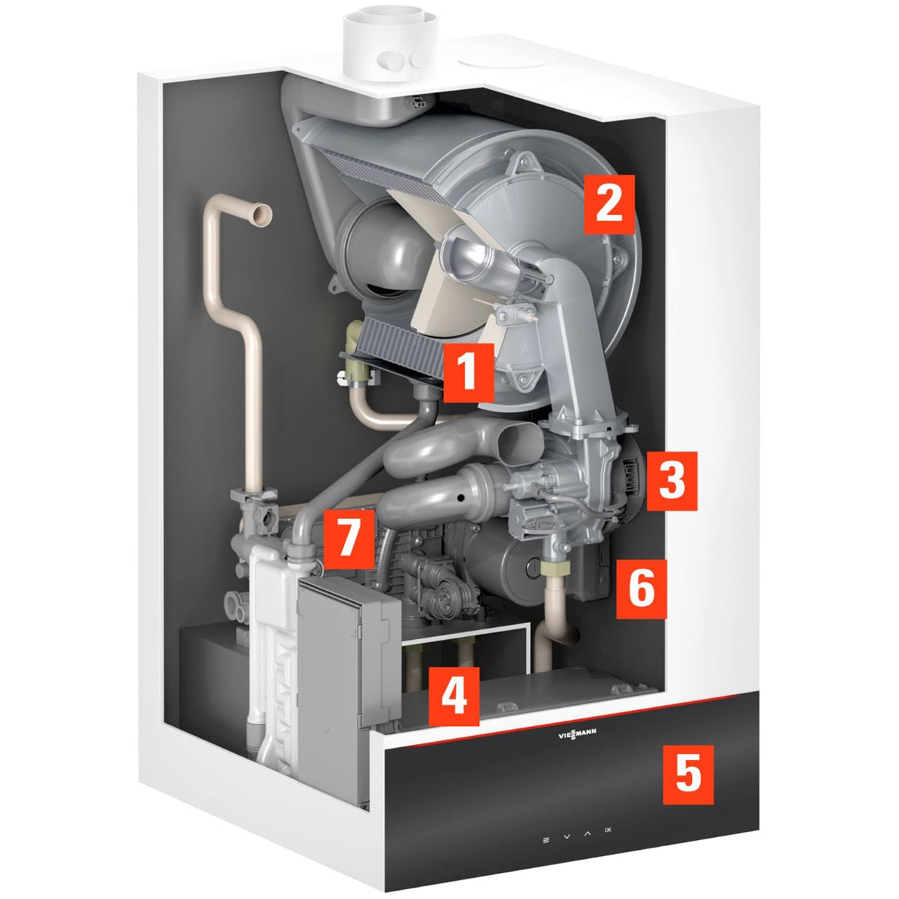 Viessmann 7722777 Vitodens 100-W B1KE-199 199,000 BTU High Efficiency Combination Boiler