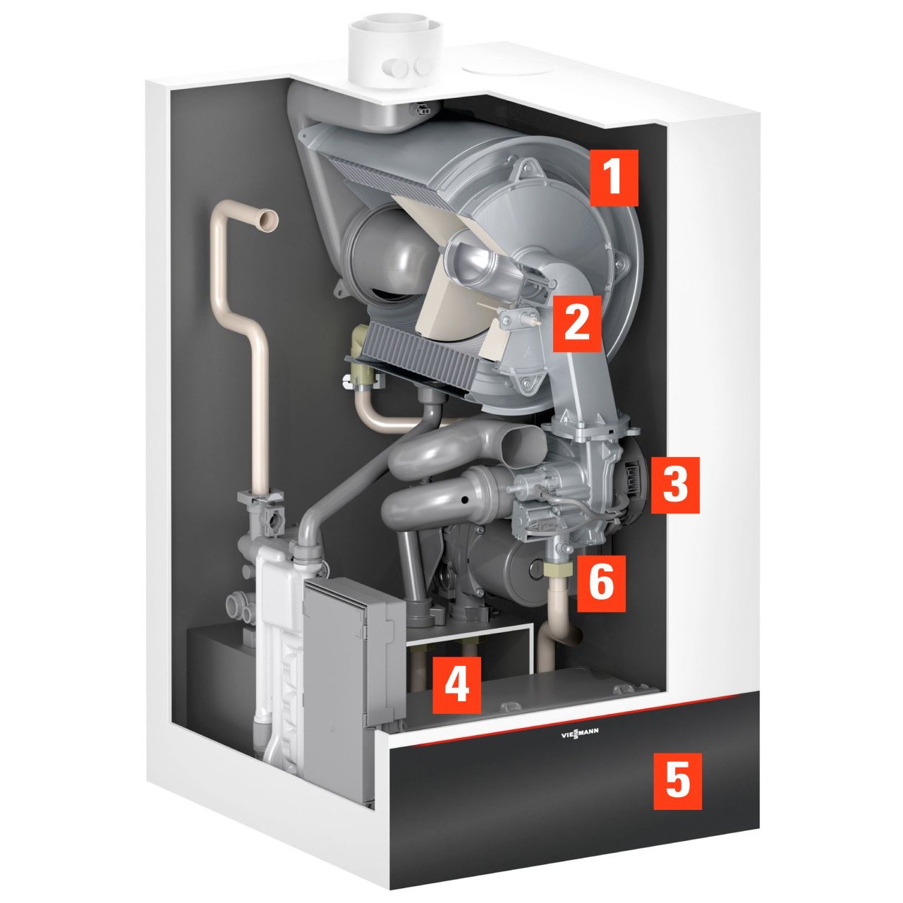 Viessmann 7722773 Vitodens 100-W B1HE-120 120,000 BTU High Efficiency Hyrdronic Boiler