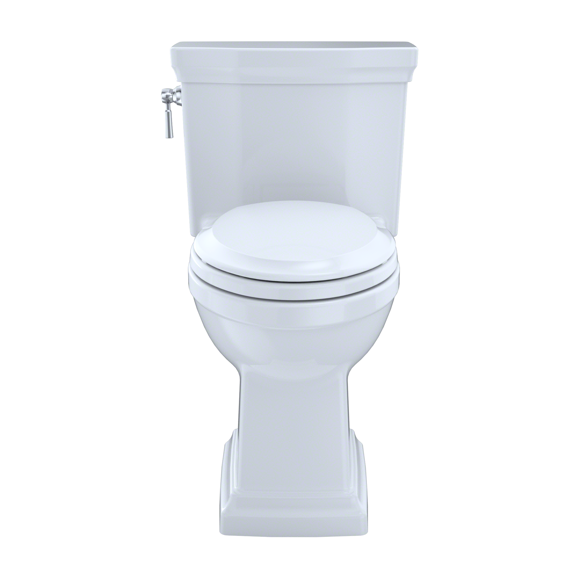 Toto Promenade II One Piece Elongated Universal Height Toilet with CEFIONTECT and Right Hand Lever 1.28 GPF with SS224 SoftClose Seat in Cotton White