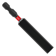 Black Diablo drive guide with red band and hexagonal bit attachment on white background.