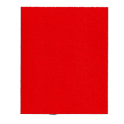 Red sanding sheet with 150 grit abrasive surface, sized 4-1/2 by 5-1/2 inches for quarter-sheet palm sanders.