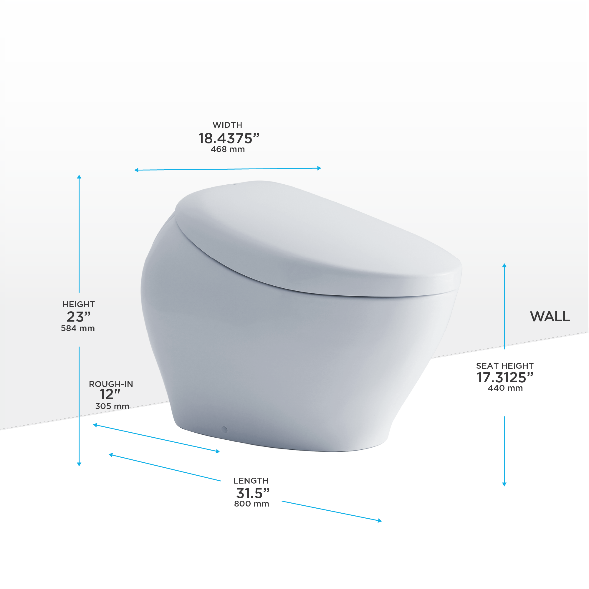 Toto Neorest NX1 One Piece Toilet with Integrated Bidet Seat - Elongated in Cotton White
