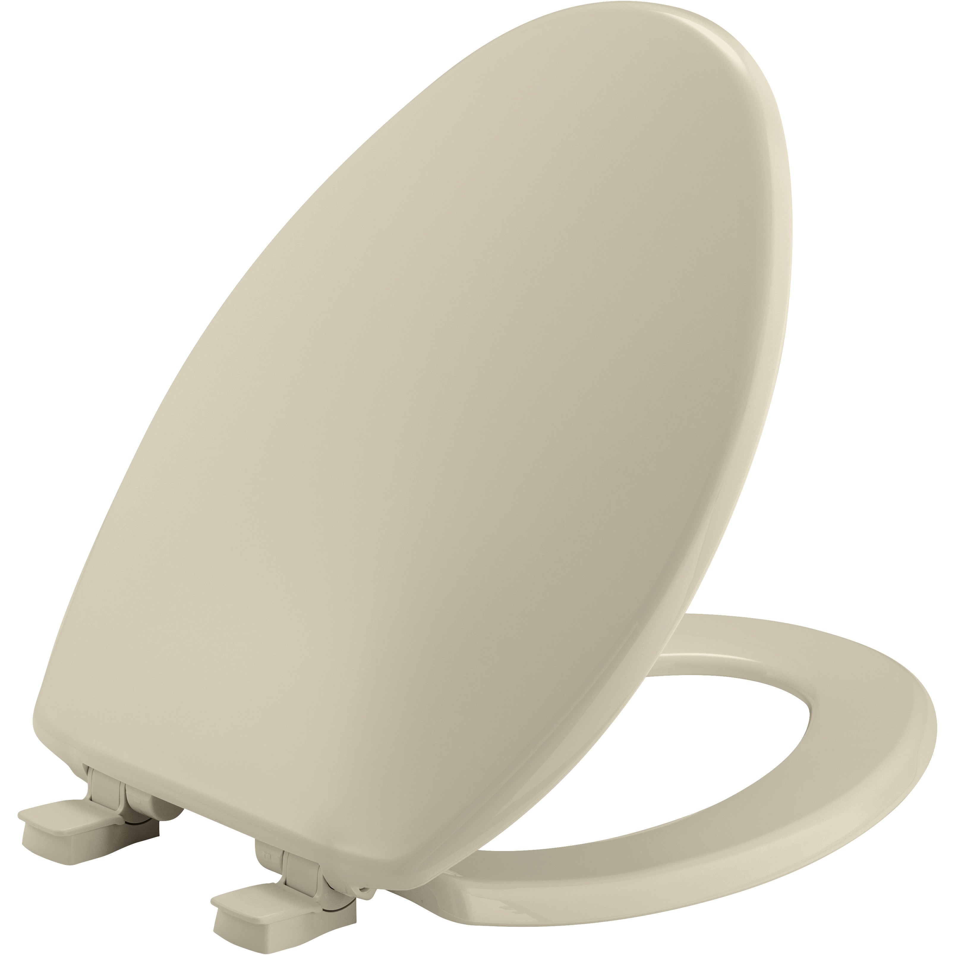 Bemis 7300SLEC 006 Elongated Plastic Toilet Seat in Bone with EasyClean and WhisperClose Hinge
