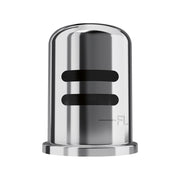 Chrome air gap with two black horizontal slots and cylindrical base.