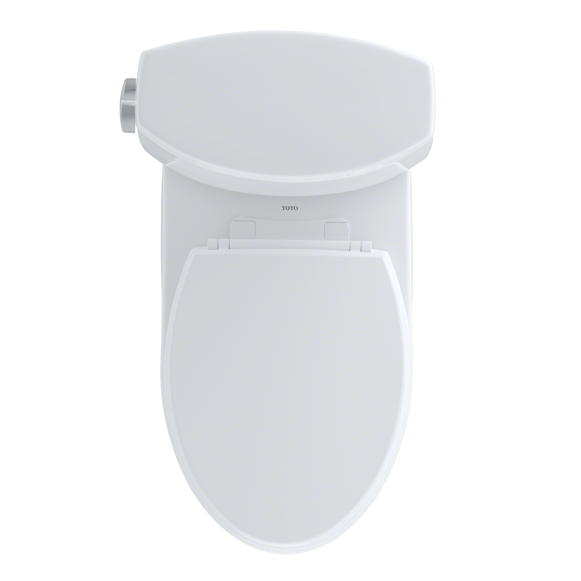Toto Vespin II Two Piece Elongated Universal Height Toilet with CEFIONTECT 1.28 GPF Less Seat in Cotton White