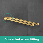 Hansgrohe 41770140 AddStoris Dual Towel Bar in Brushed Bronze