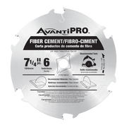 AvantiPRO 7-1/4" fiber cement saw blade with 6 teeth and 5/8" arbor hole.