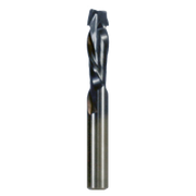 Freud 77-405 3/8" two flute mortise compression bit with dark cutting head and metallic shank.