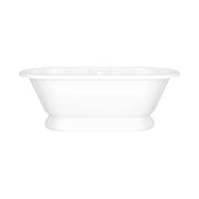 Victoria & Albert York 69" x 32" Freestanding Soaking Bathtub With Pedestal Base And Void in Standard White - YOR-N-SW-OF+YOR-B-SW-OF