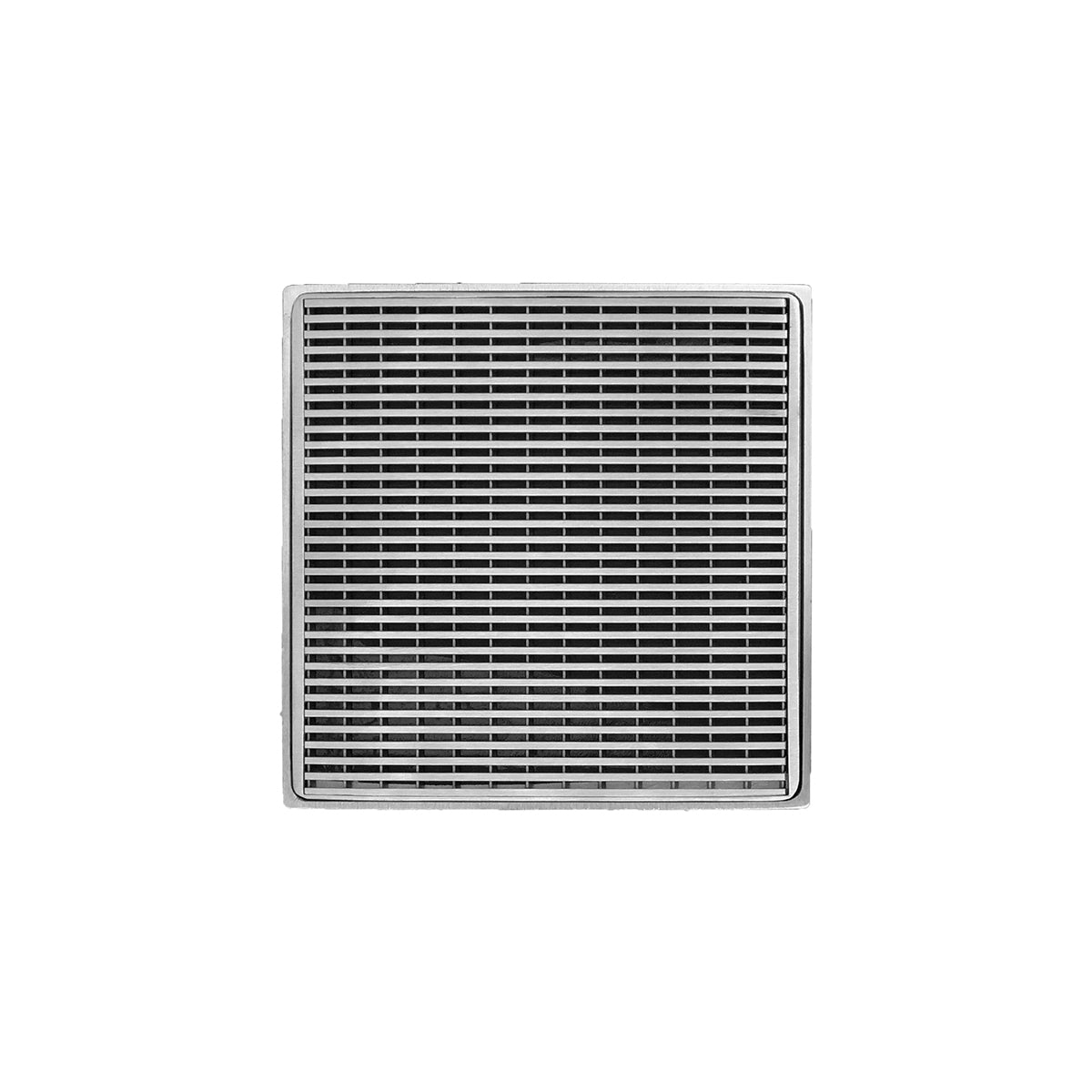 Infinity Drain 4" x 4" W 4 SS Center Drain Kit: Satin Stainless