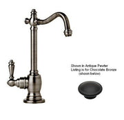 Waterstone cold water filtration faucet with curved spout and lever handle in chocolate bronze finish.