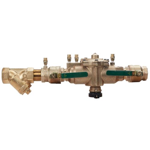 Watts 88004087 Lead Free RPZ Backflow Preventer 2 Inch Strainer Flood Sensor