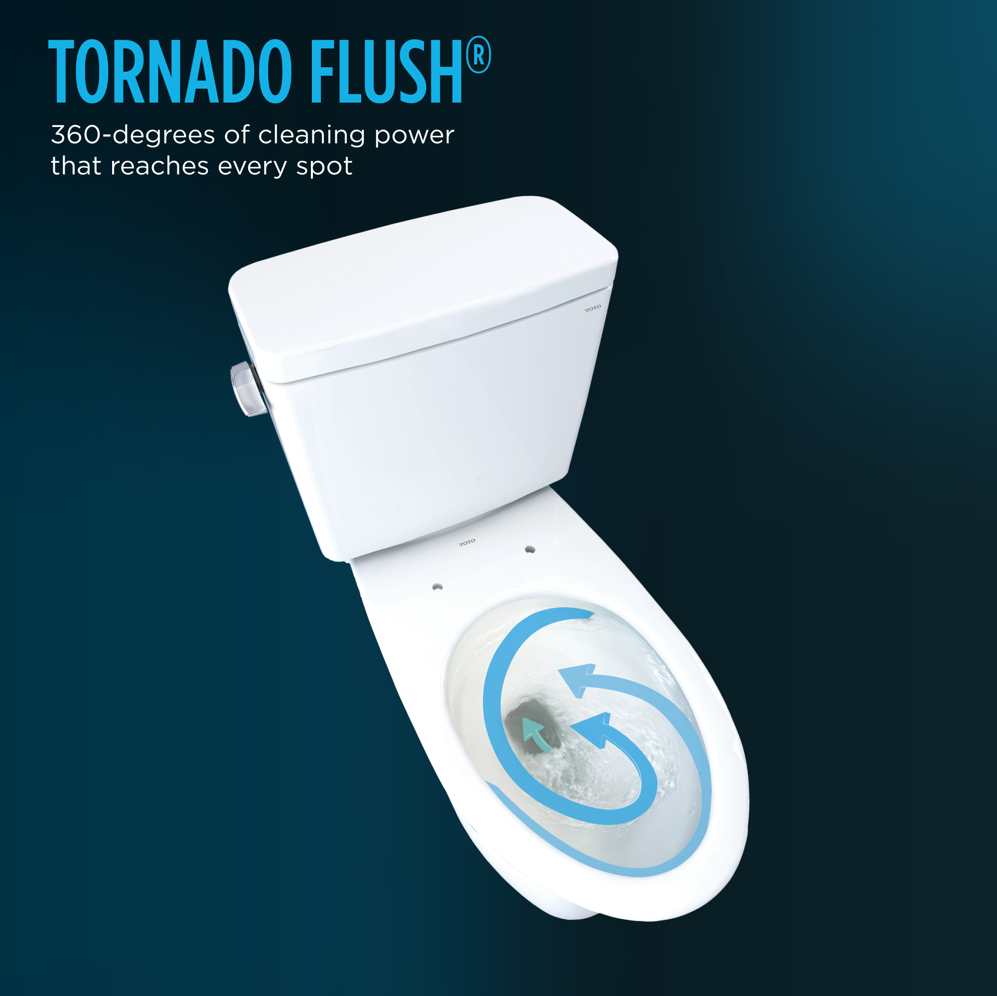Toto Drake Two Piece Round Tornado Flush Universal Height Toilet with CEFIONTECT 1.28 GPF Less Seat in Cotton White