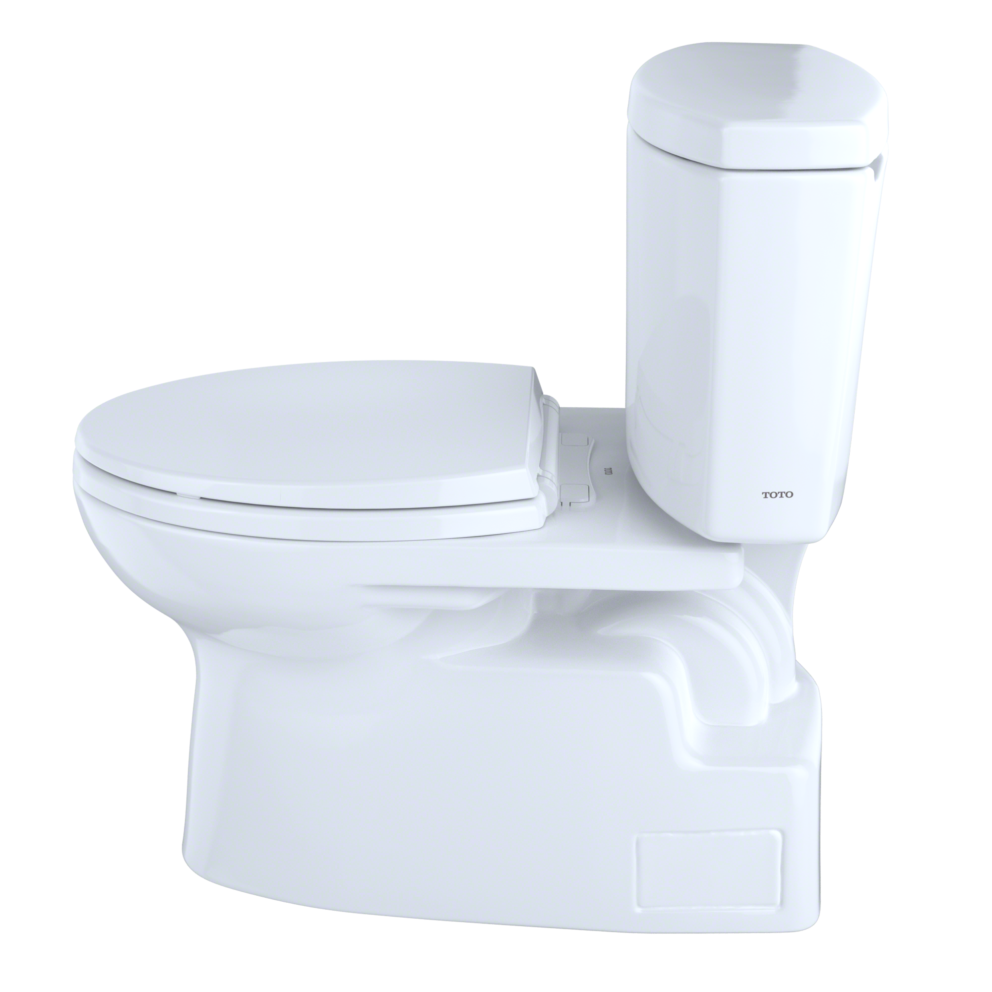 Toto Vespin II Two Piece Elongated Universal Height Toilet with CEFIONTECT 1.28 GPF Less Seat in Cotton White