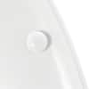Bemis 1550TTT 000 Elongated Enameled Wood Open Front with Cover Toilet Seat in White with Top-Tite STA-TITE Seat Fastening System and Precision Seat Fit Adjustable Hinge