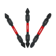 Three black double-ended Phillips drive bits with red Diablo bands, labeled PH1, PH2, and PH3.