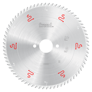 Freud 380mm circular saw blade with fine teeth and silver coating for panel sizing on beam saws.
