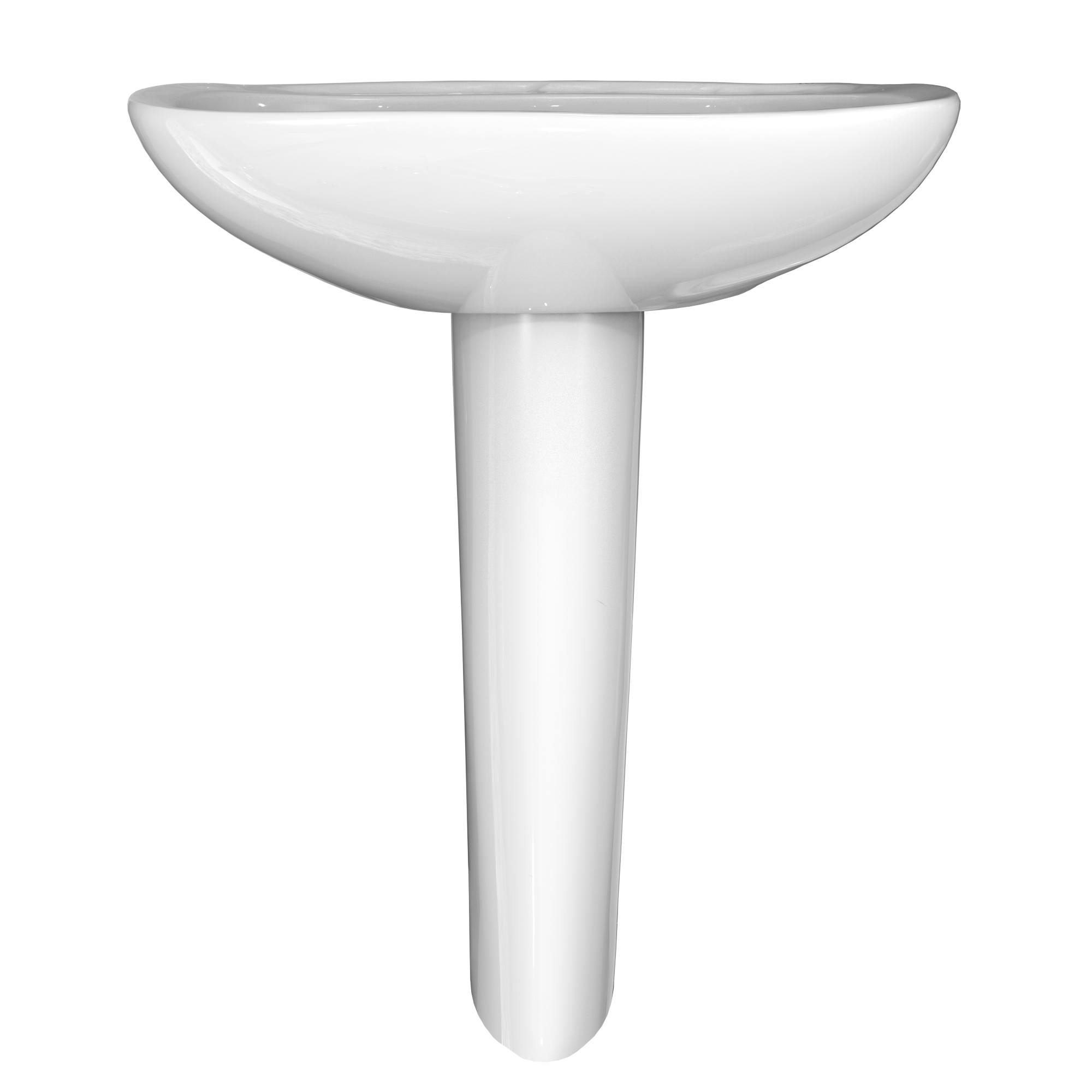 Toto Prominence Pedestal Oval Bathroom Sink with CEFIONTECT and Shroud for 8 Inch Center Faucets in Cotton White