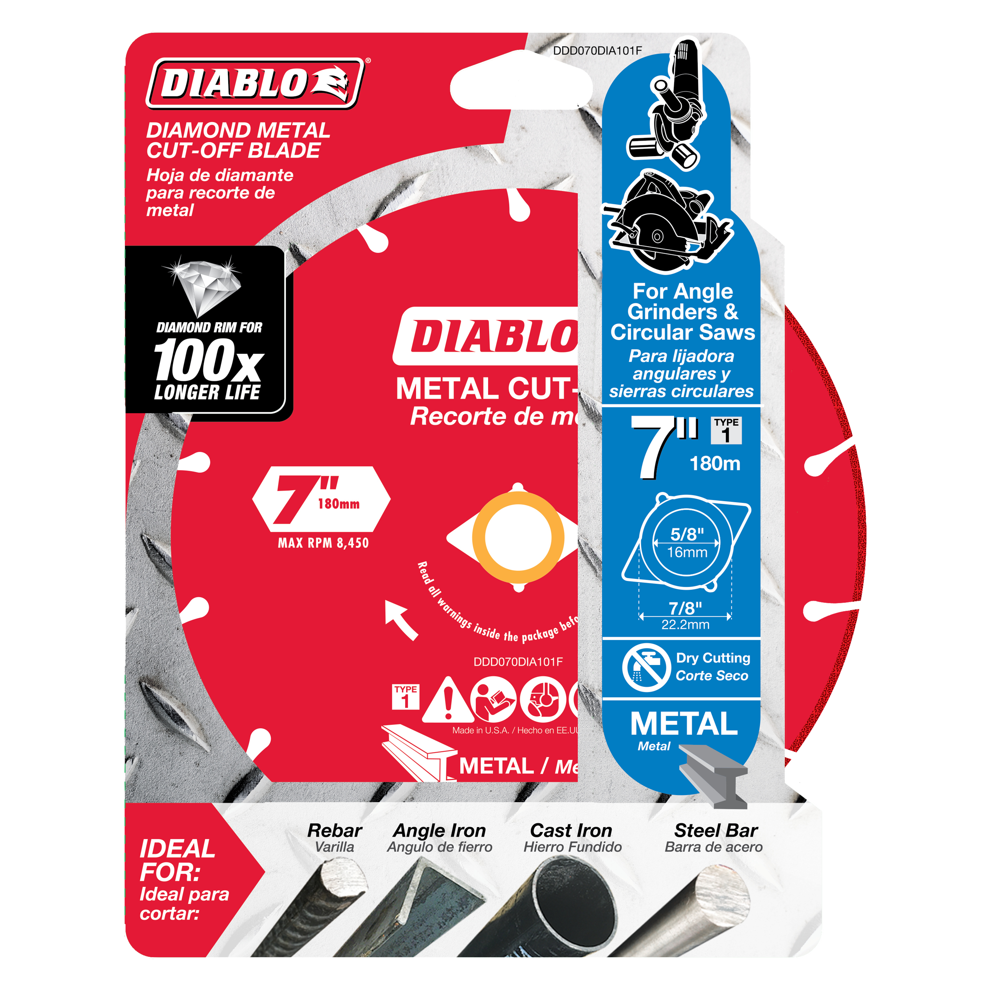 Diablo DDD070DIA101F 7 in. Diamond Metal Cut-Off Blade