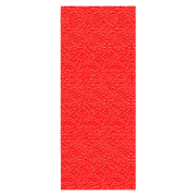 Red sanding sheet with fine grit texture surface, rectangular shape.